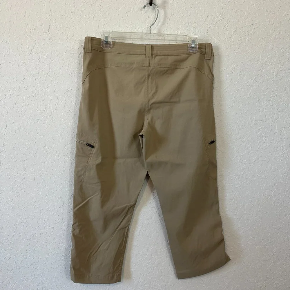 Eddie Bauer 6 First Ascent Guide Pro Tan Khaki Cargo Capri Cropped Pants - Picture 4 of 7